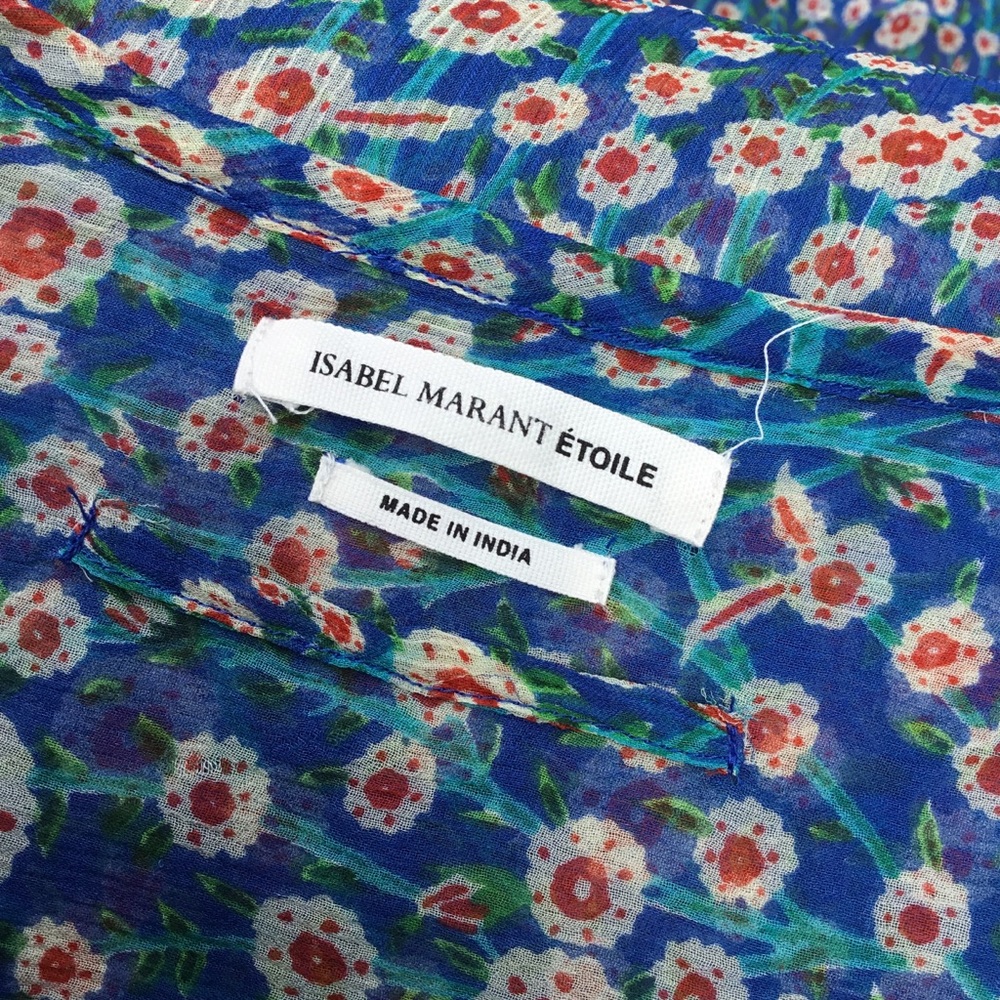Isabel Marant Etoile Sheer Silk Floral Tunic - Picture 6 of 7